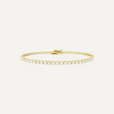 14K Yellow Gold Crownline Tennis Bracelet - Bold (6.5 ct tw)