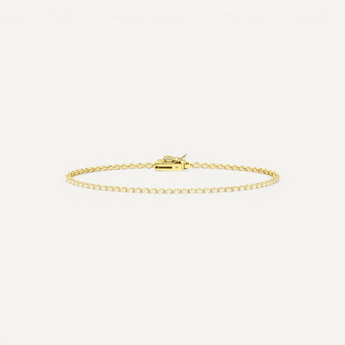 14K Yellow Gold Crownline Tennis Bracelet - Petite (2-3 ct tw)