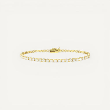 14K Yellow Gold Heritage Prong Tennis Bracelet - Bold (8 ct tw)