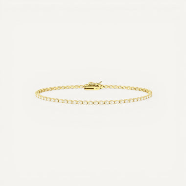 14K Yellow Gold Heritage Prong Tennis Bracelet - Classic (5-7 ct tw)