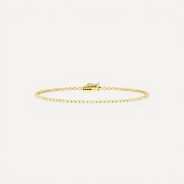 14K Yellow Gold Heritage Prong Tennis Bracelet - Petite (2.5-4 ct tw)