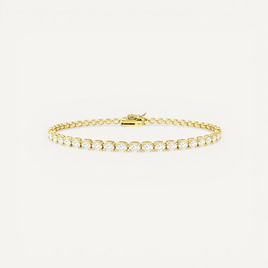 14K Yellow Gold Heritage Prong Tennis Bracelet - Statement (9 ct tw)