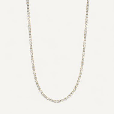 14K Yellow Gold Heritage Prong Tennis Necklace - Petite (6-10 ct tw)