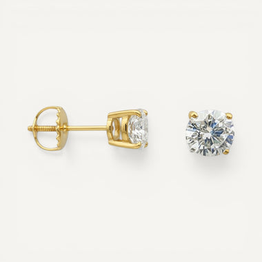 14K Yellow Gold Solitaire Linea Studs - Classic (1/2-1 ct tw)