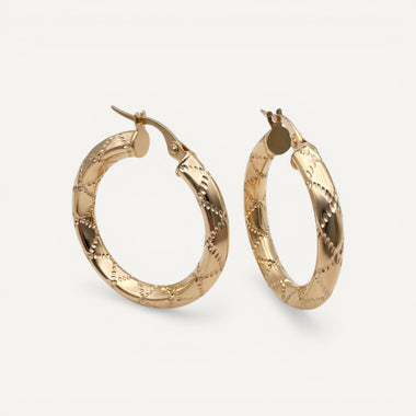 Aelia Aura in 10K Yellow Gold Hoop Earrings