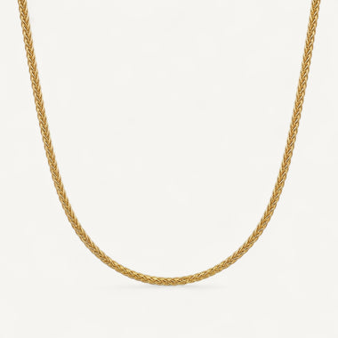 10K Yellow Gold Arbor Graceful Wheat Chain Necklace (18–24")