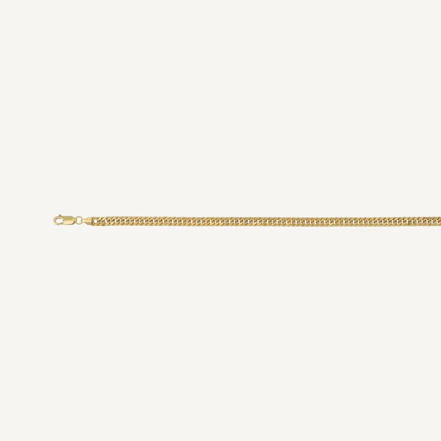 10K Yellow Gold Ethos Subtle Cuban Chain Necklace - clasp detail