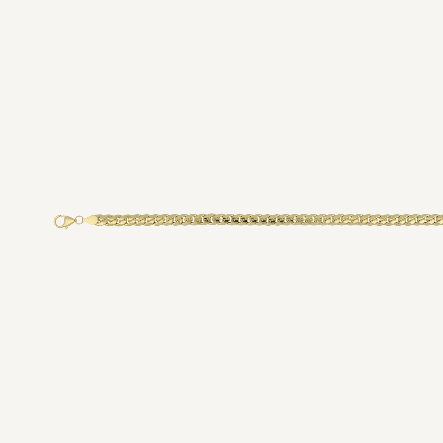 10K Yellow Gold Horizon Striking Curb Chain Necklace - clasp detail