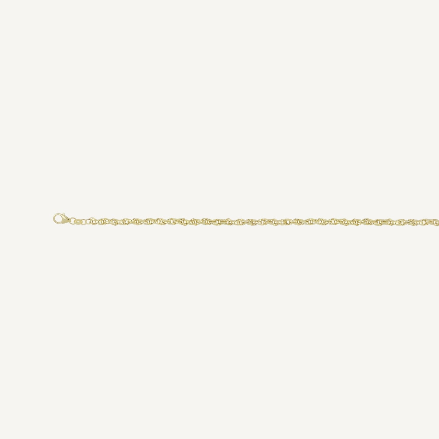 10K Yellow Gold Rhythm Balanced Rolo Chain Necklace - lobster clasp detail
