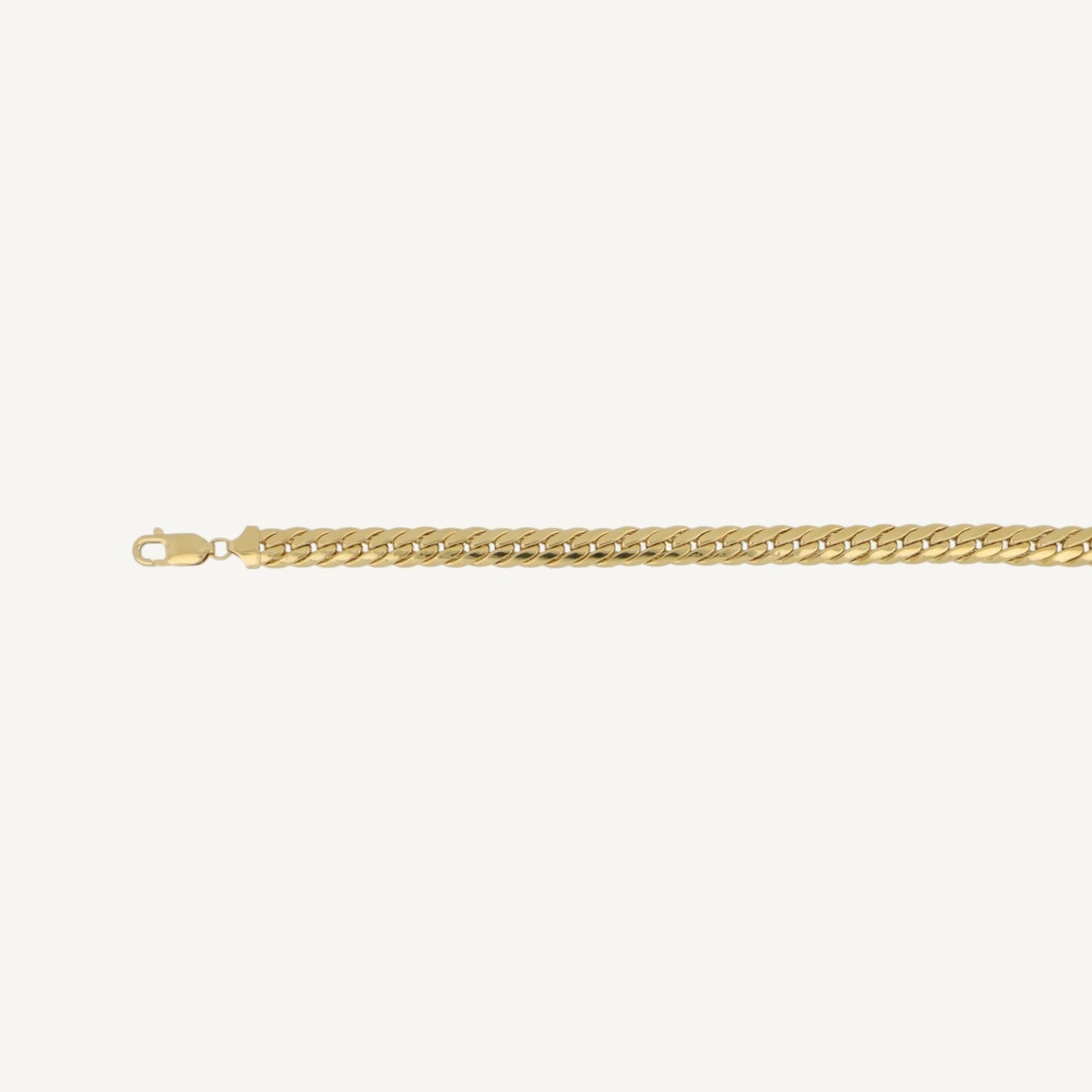 10K Yellow Gold Veritas Enduring Curb Chain Necklace - lobster clasp detail