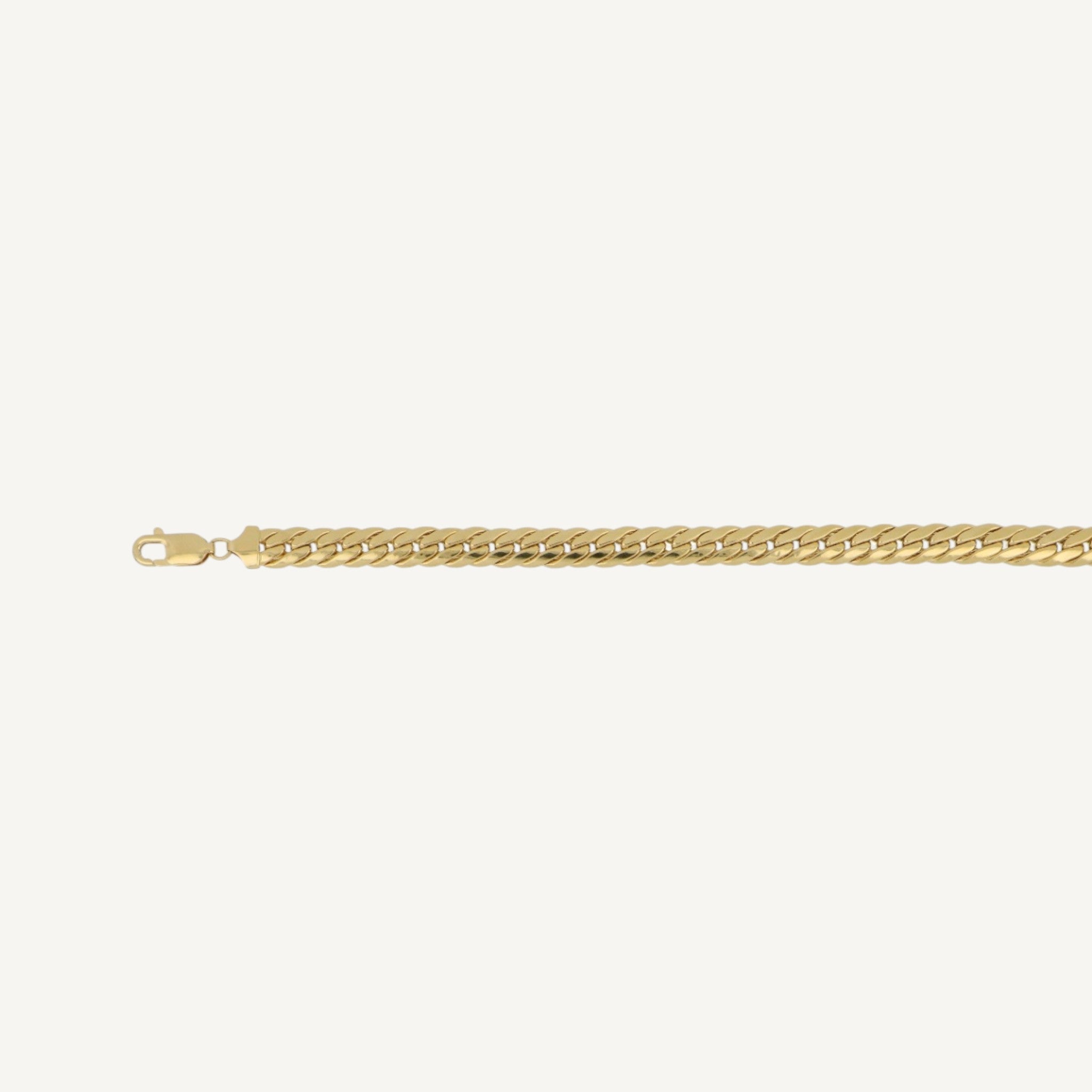 Men's 10K Yellow Gold Veritas Enduring Curb Chain Necklace - clasp detail