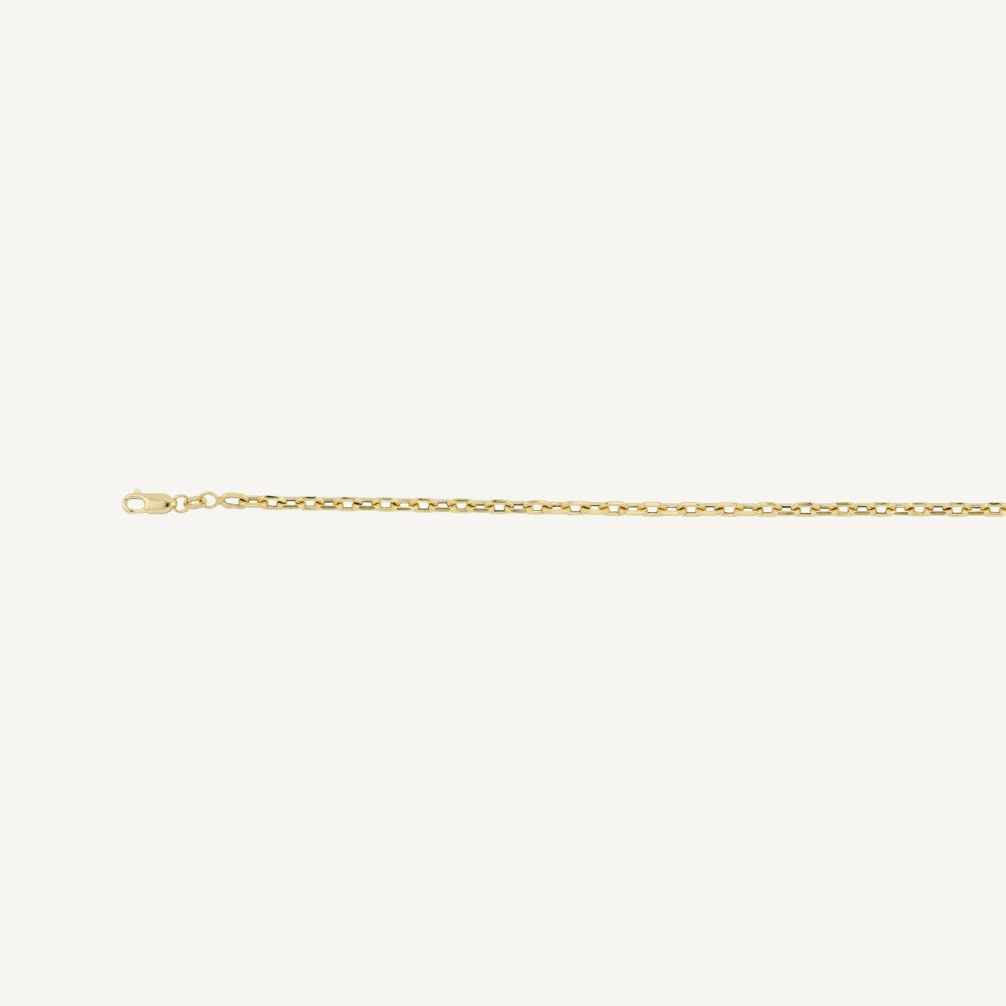 10K Yellow Gold Vero Petite Oval Cable Chain Necklace - spring ring clasp detail