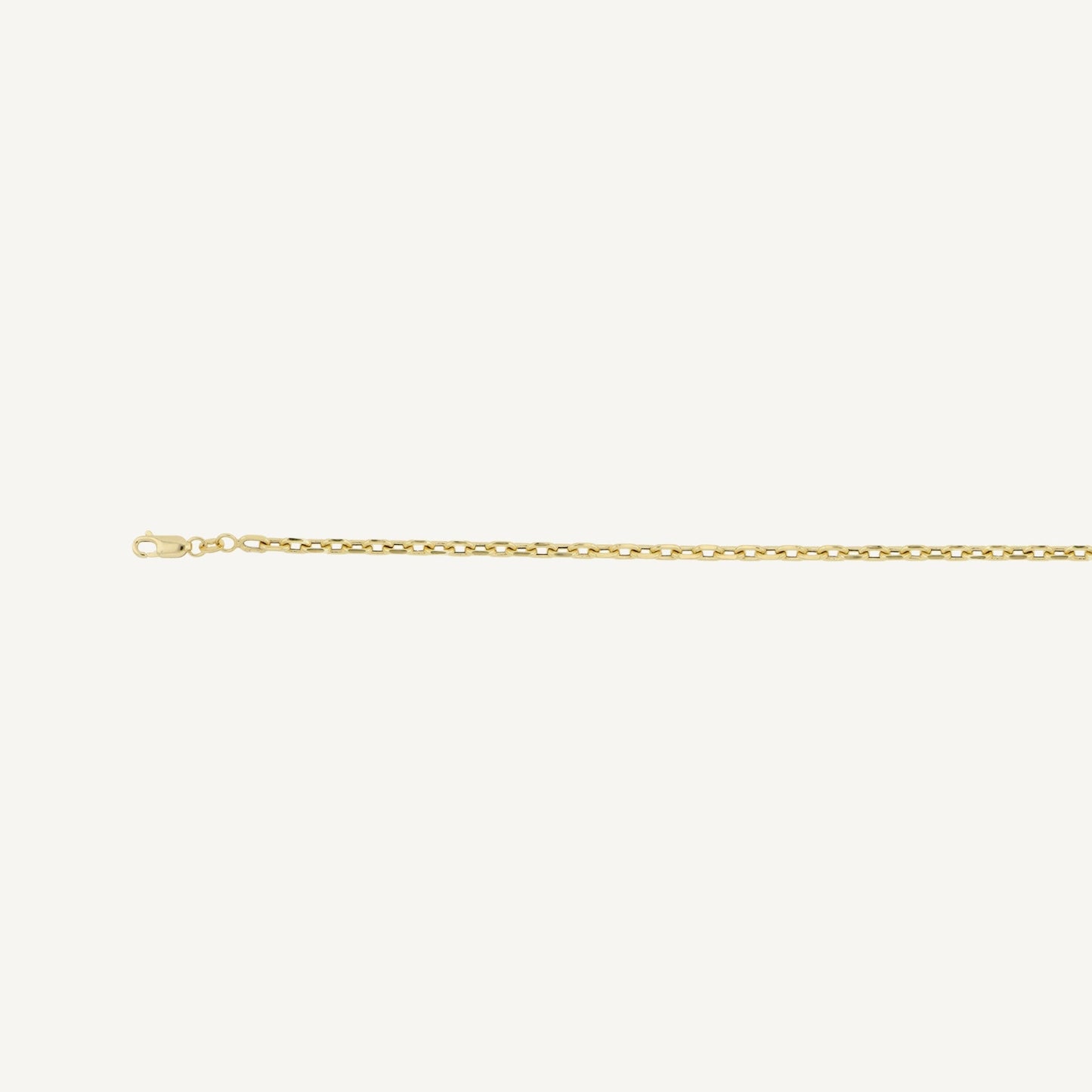 10K Yellow Gold Vero Substantial Oval Cable Chain Necklace - lobster clasp detail