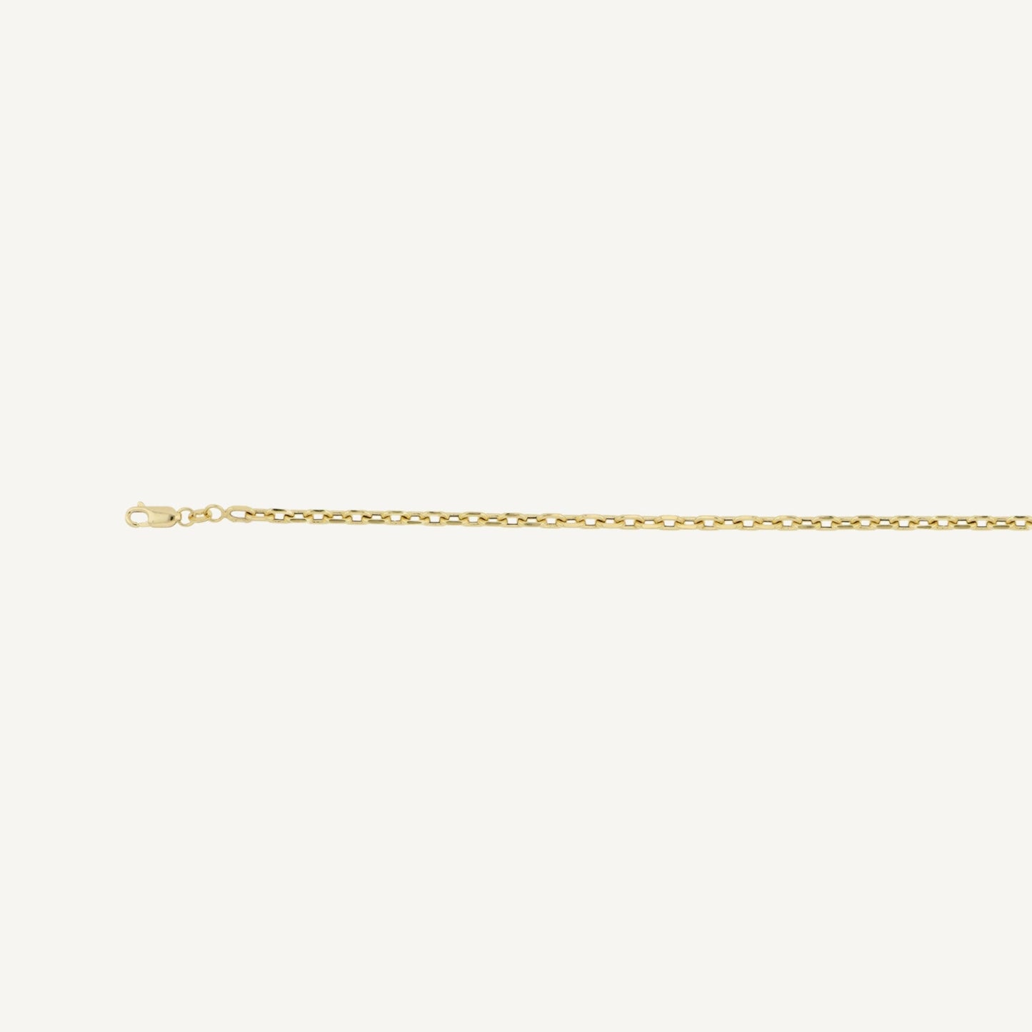 10K Yellow Gold Vero Timeless Oval Cable Chain Necklace - lobster clasp detail
