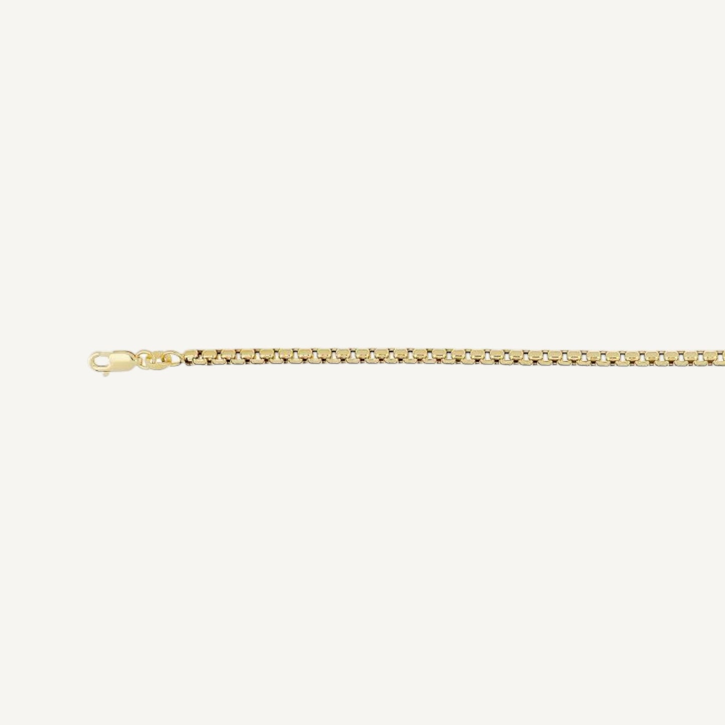 10K Yellow Gold Verve Prominent Box Chain Necklace - lobster clasp detail