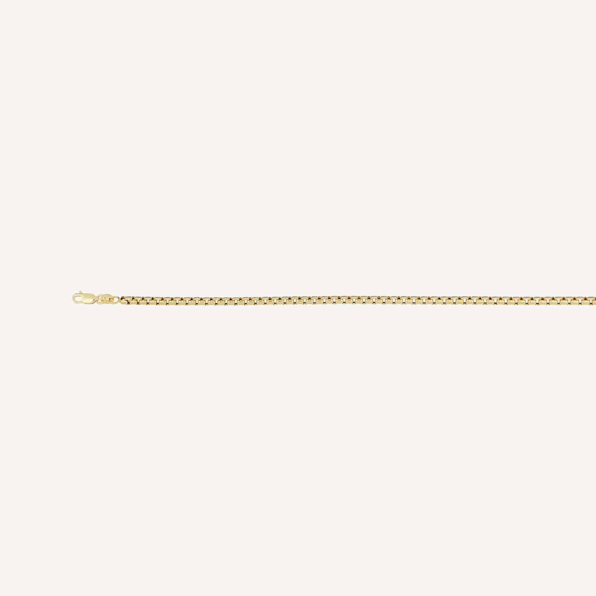 10K Yellow Gold Verve Substantial Box Chain Necklace - lobster clasp detail