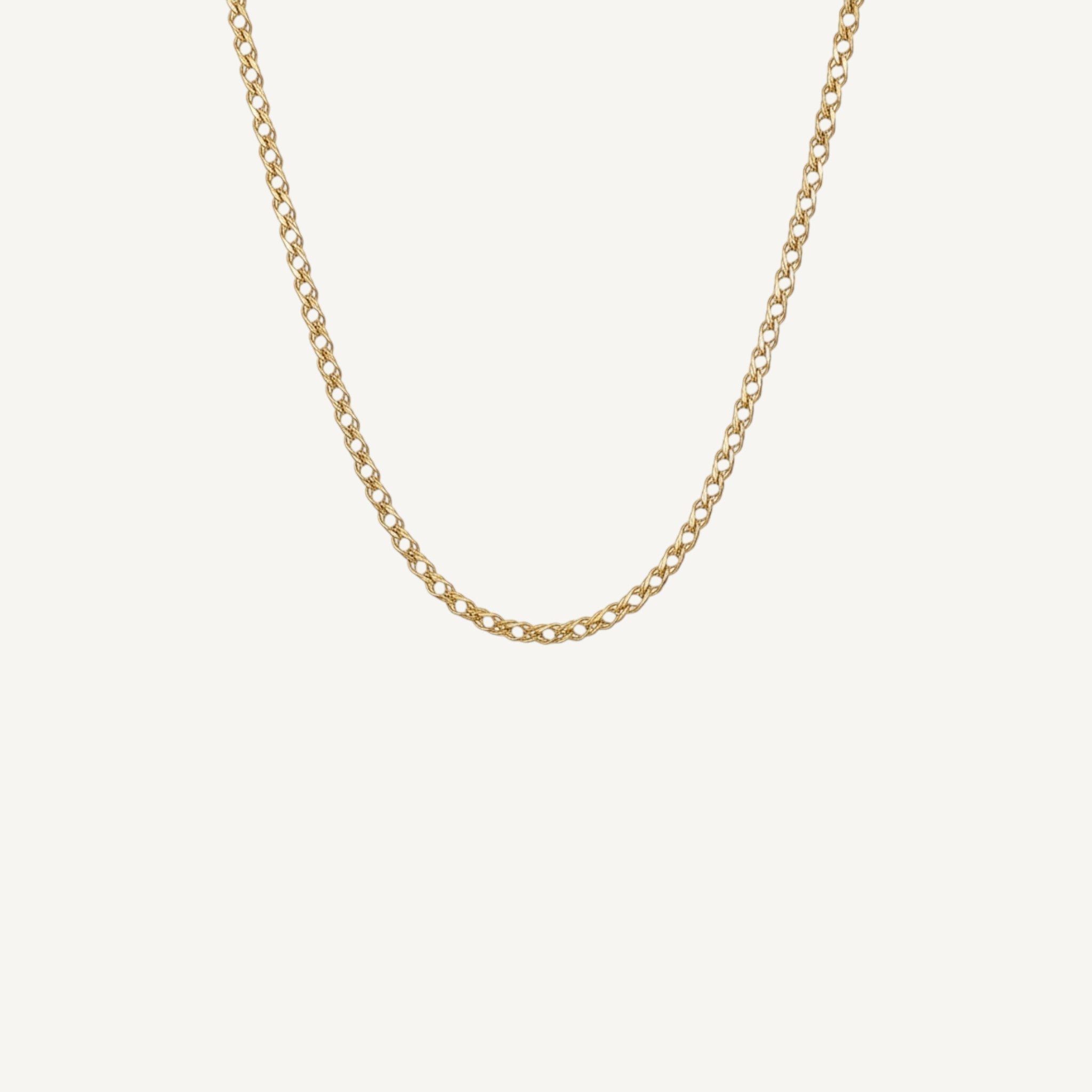 10K Yellow Gold Vigor Radiant Chain Necklace - 6mm Spiga wheat chain