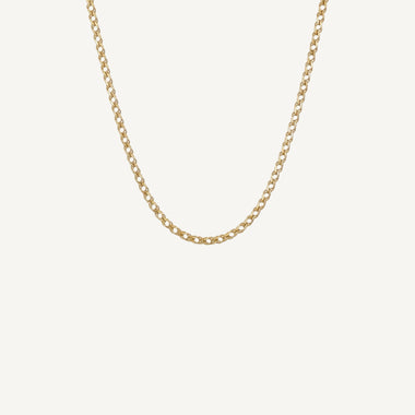 Men's 10K Yellow Gold Vigor Radiant Chain Necklace (20–26")