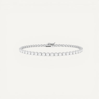 14K White Gold Crownline Tennis Bracelet - Bold (6.5 ct tw)
