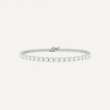 14K White Gold Crownline Tennis Bracelet - Statement (7 ct tw)