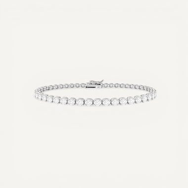 14K White Gold Heritage Prong Tennis Bracelet - Statement (9 ct tw)