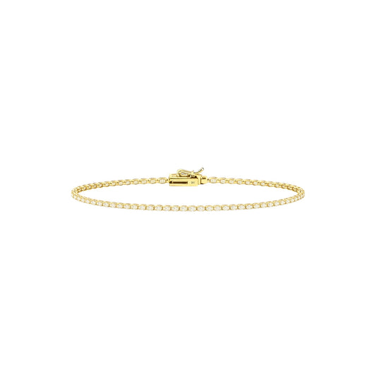 14K Yellow Gold Crownline Tennis Bracelet - Petite size with 2-3 ct tw diamonds in crown-inspired setting