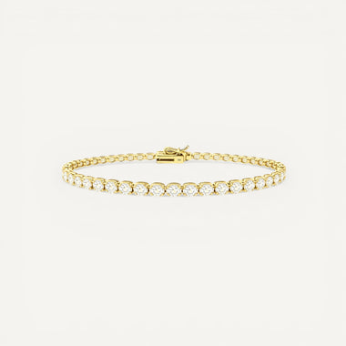 14K Yellow Gold Crownline Tennis Bracelet - Statement (7 ct tw)