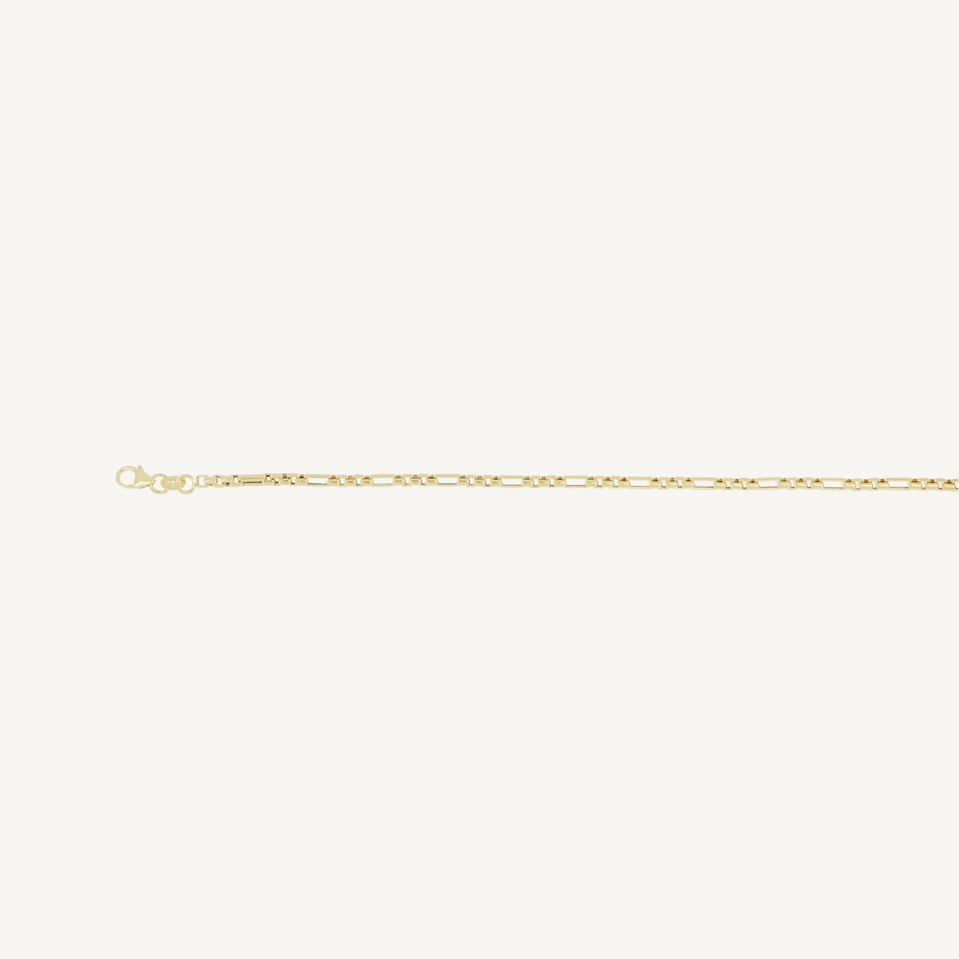 10K Yellow Gold Aluna Graceful Franco Chain Necklace - clasp detail