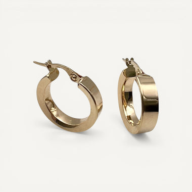 10K Yellow Gold Aurelian Arc Hoop Earrings