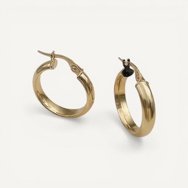 10K Yellow Gold Celeste Aura Hoop Earrings
