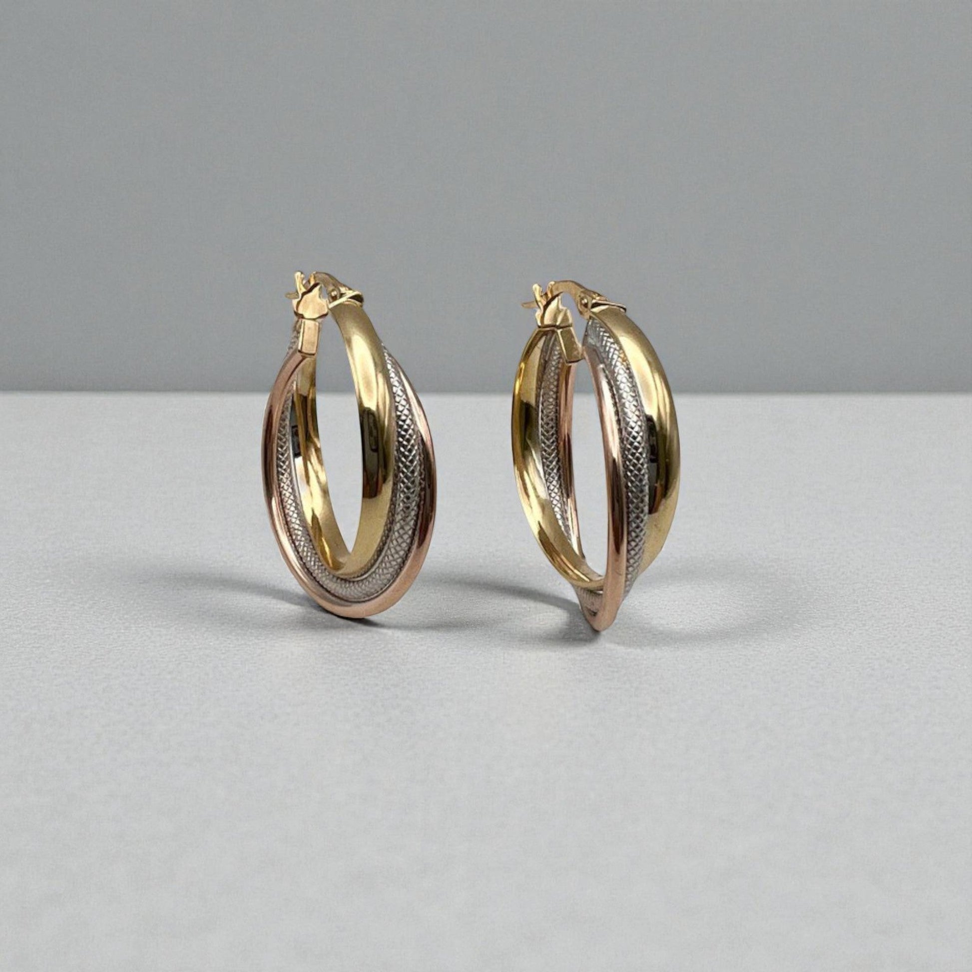 10K Yellow Gold Chroma Coil Hoop Earrings - alternate angle