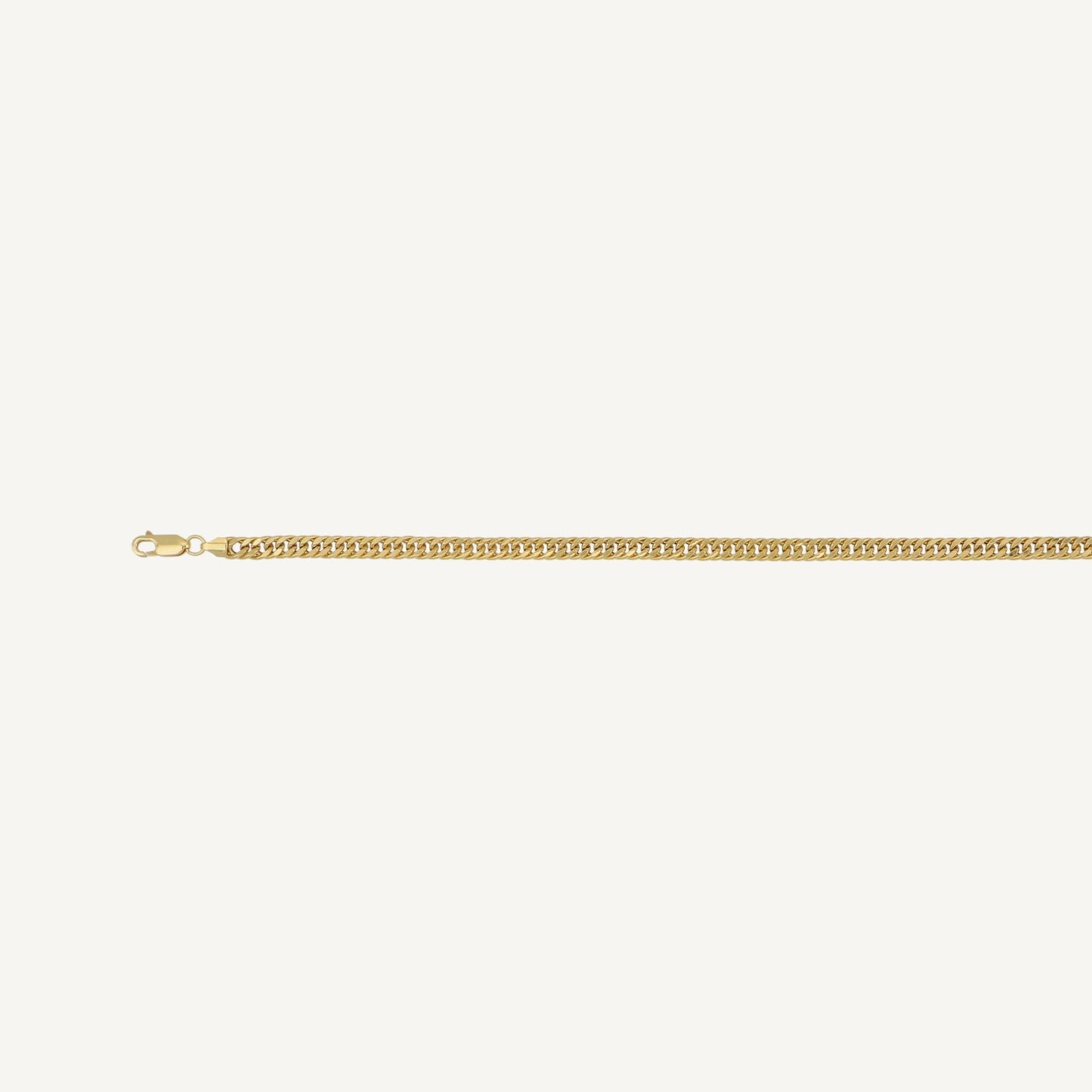 10K Yellow Gold Ethos Graceful Cuban Chain Necklace - clasp detail