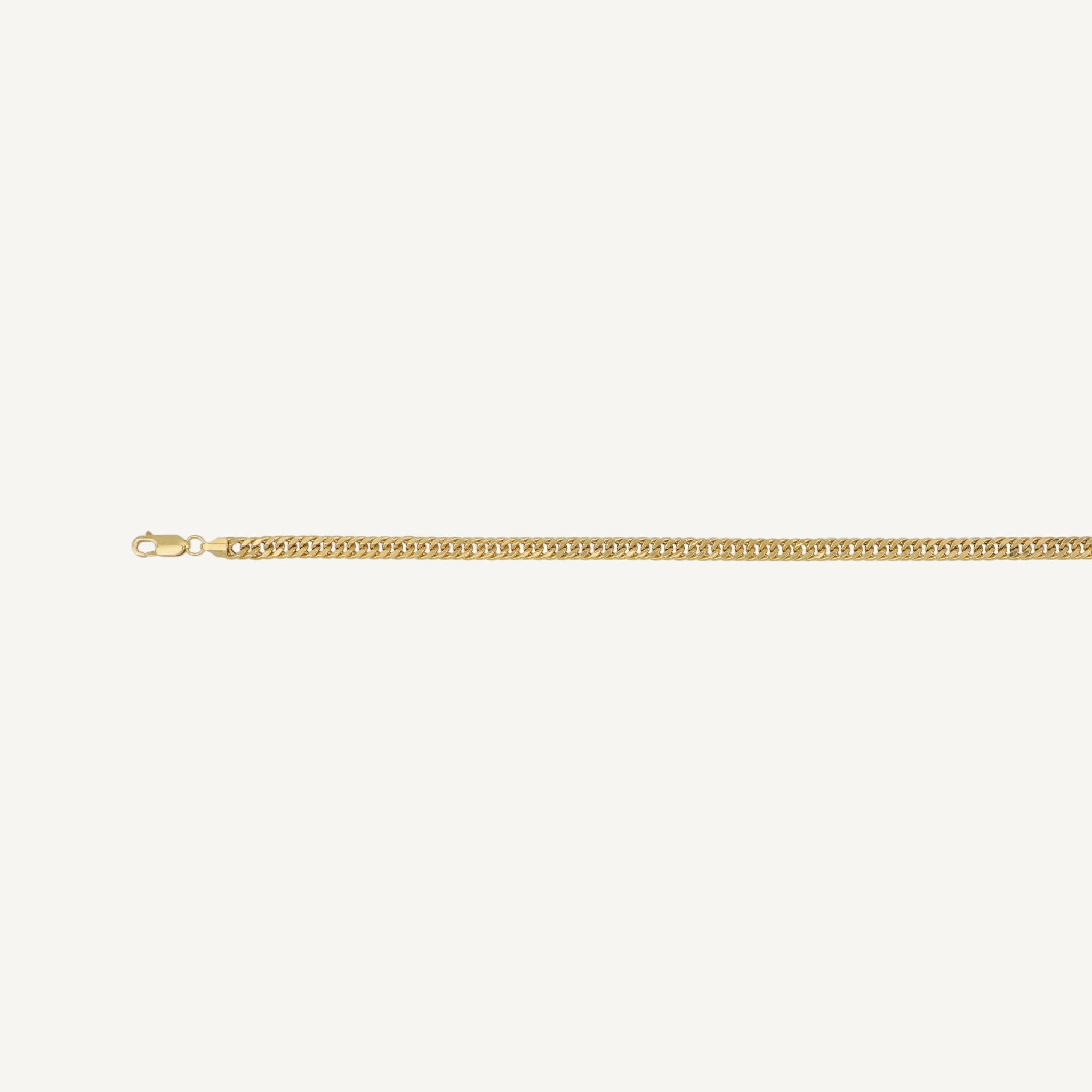 Men's 10K Yellow Gold Ethos Subtle Cuban Chain Necklace - clasp detail