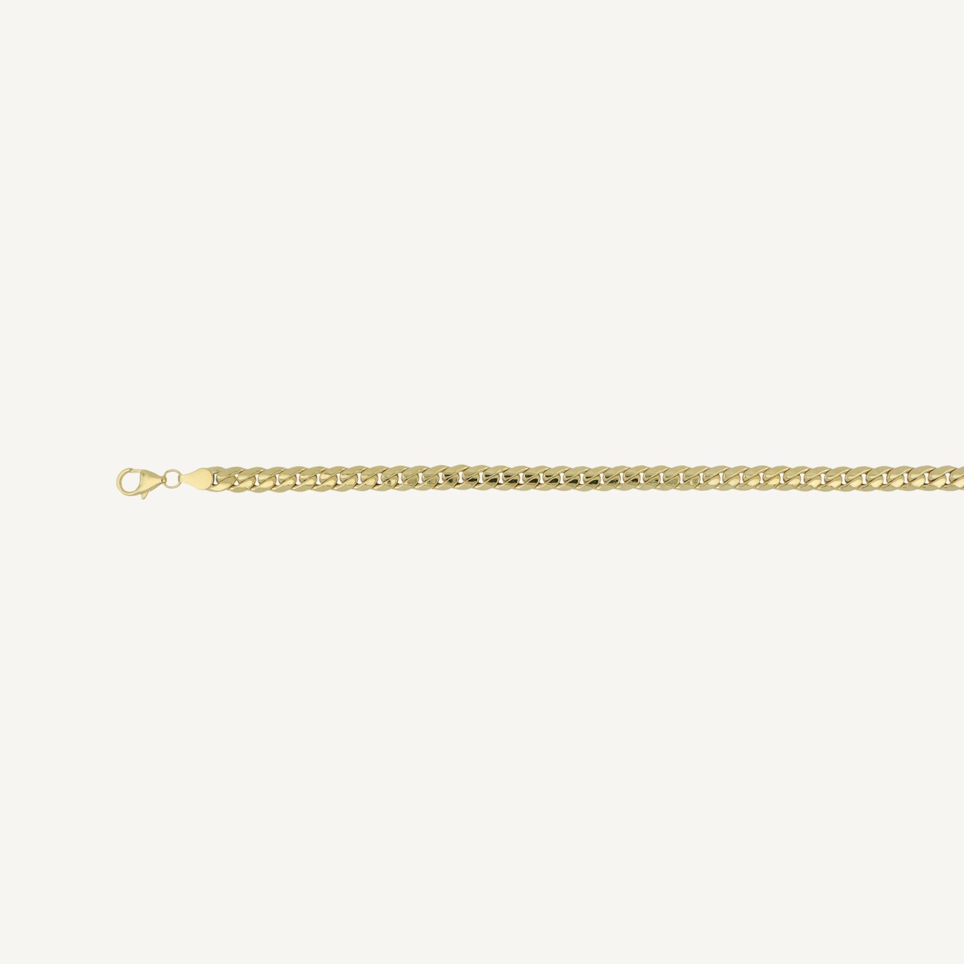10K Yellow Gold Horizon Commanding Curb Chain Necklace - clasp detail