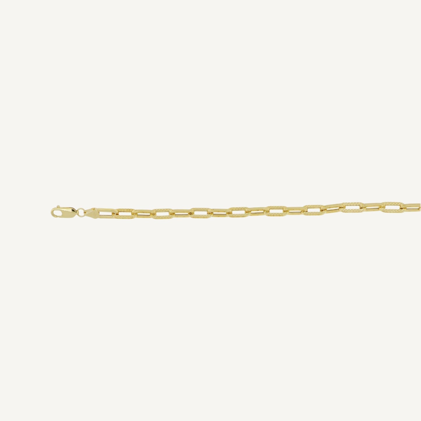10K Yellow Gold Prism Signature Diamond Paperclip Chain Necklace - clasp detail