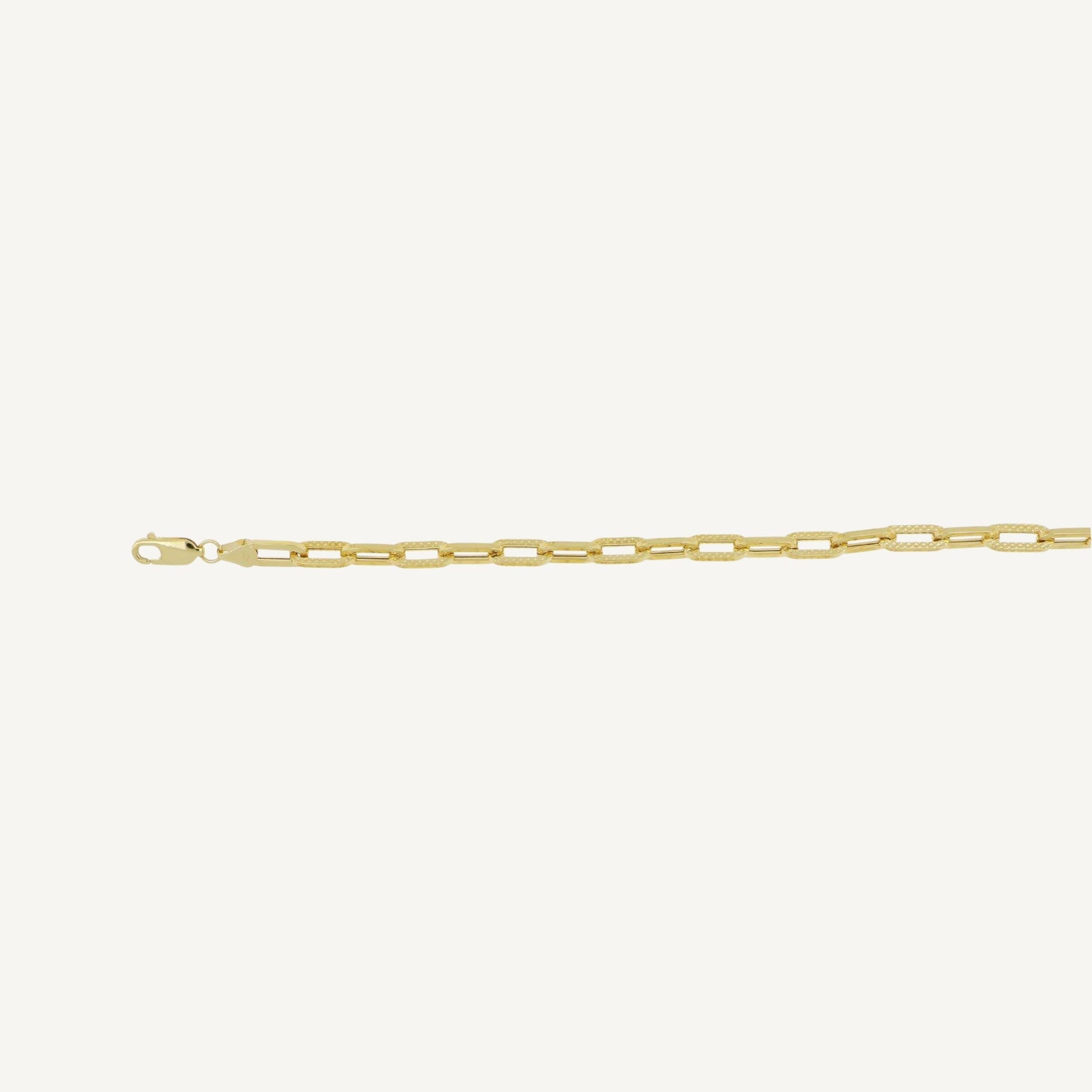 10K Yellow Gold Prism Signature Diamond Paperclip Chain Necklace - clasp detail