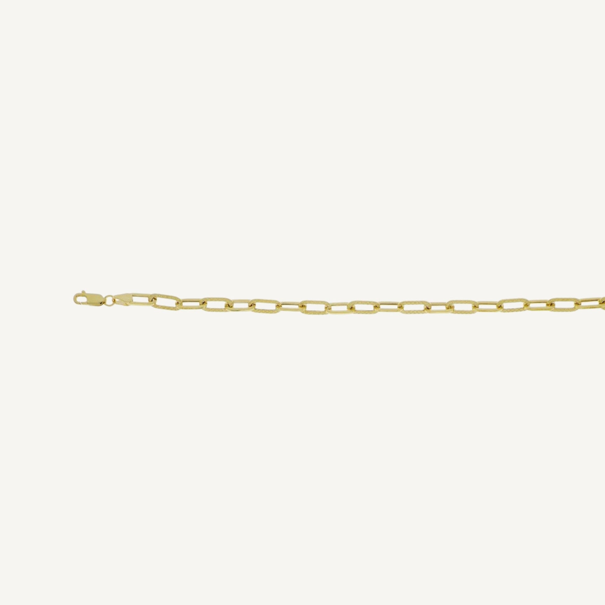10K Yellow Gold Prism Timeless Diamond Paperclip Chain Necklace - lobster clasp detail