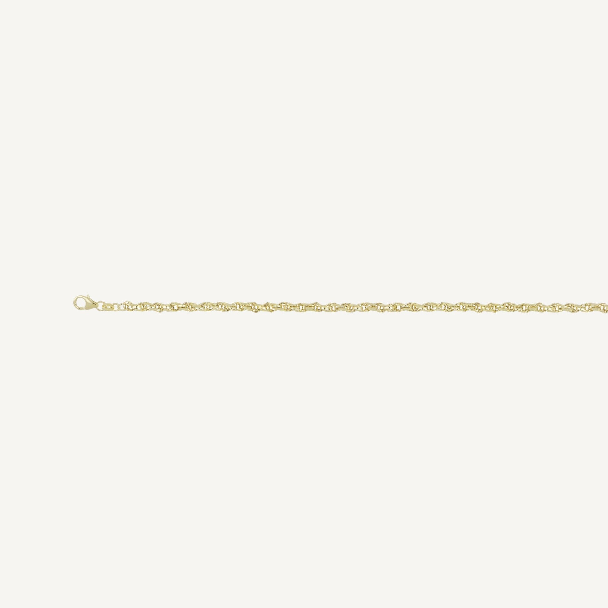 10K Yellow Gold Rhythm Balanced Rolo Chain Necklace - lobster clasp detail