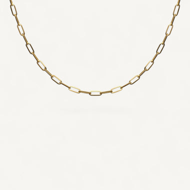 10K Yellow Gold Tempo Essential Paperclip Chain Necklace (18–24")