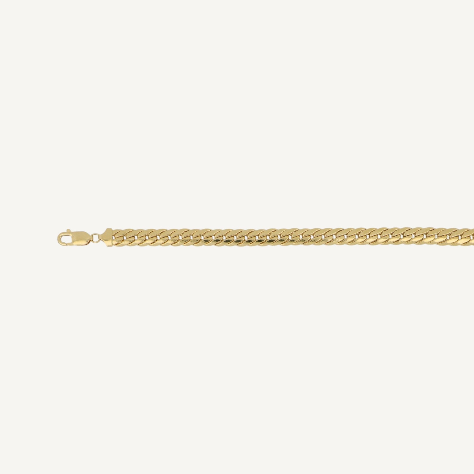 10K Yellow Gold Veritas Bold Curb Chain Necklace - lobster clasp detail