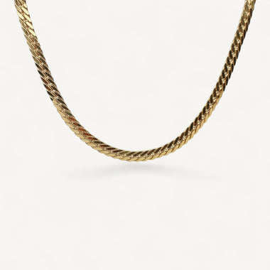 Men's 10K Yellow Gold Veritas Majestic Curb Chain Necklace (22–26")