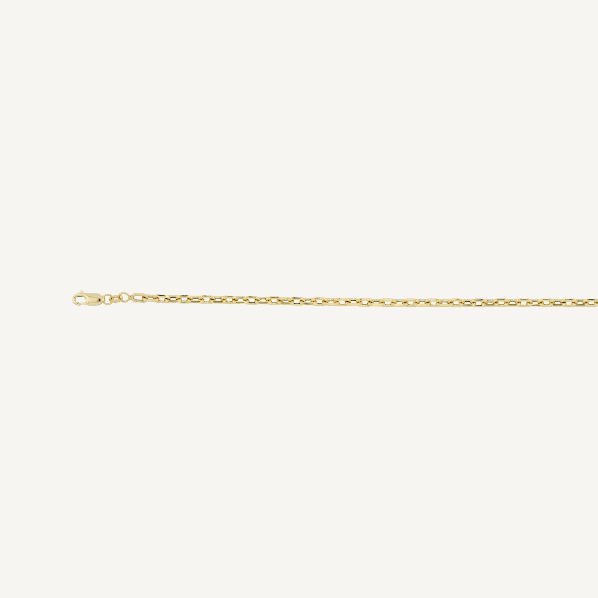 10K Yellow Gold Vero Substantial Oval Cable Chain Necklace - lobster clasp detail