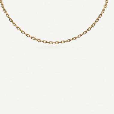 Men's 10K Yellow Gold Vero Timeless Oval Cable Chain Necklace (20–24")