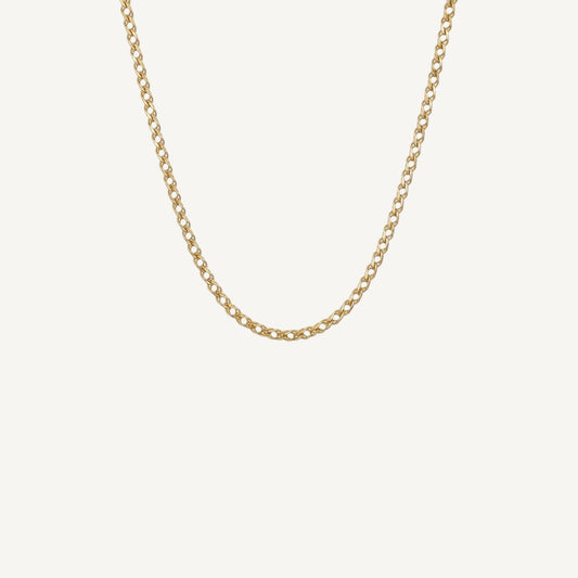 10K Yellow Gold Vigor Radiant Chain Necklace - 6mm Spiga wheat chain